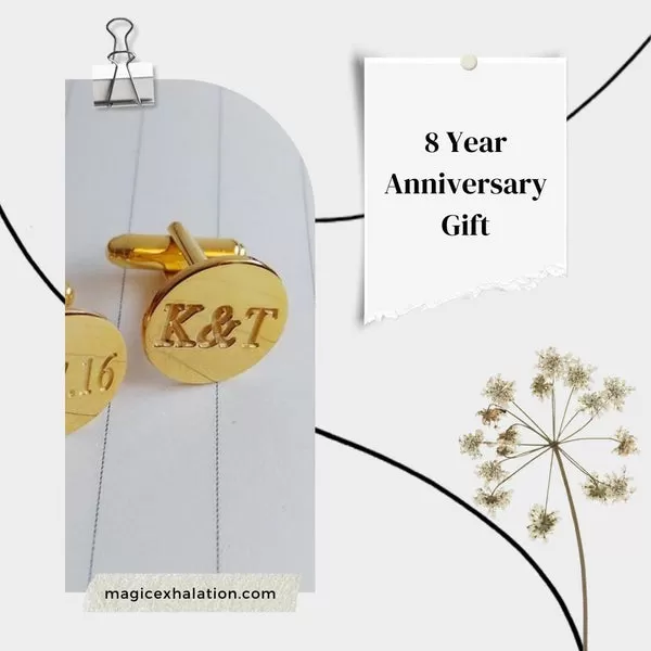 8 year anniversary gift: bronze cufflinks