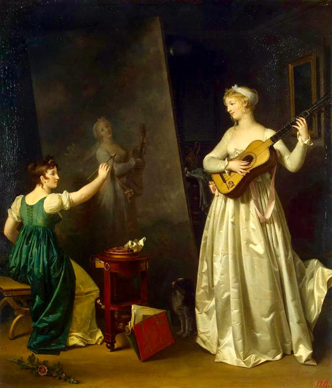 alt text describing the image of a woman painting