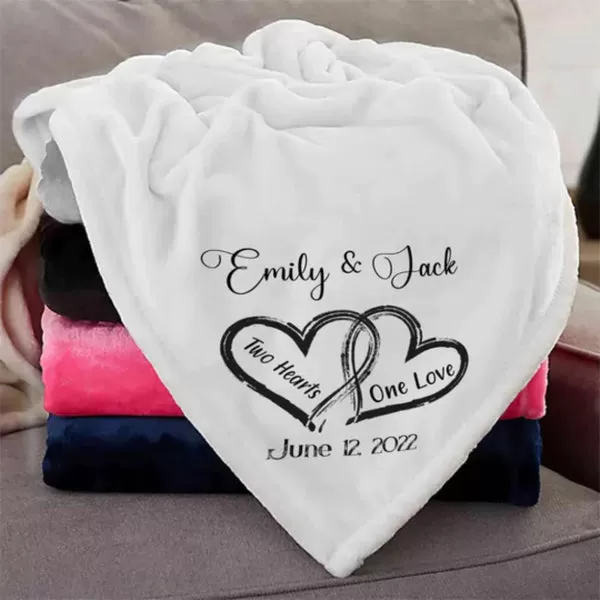 Personalized blanket for a cozy anniversary gift