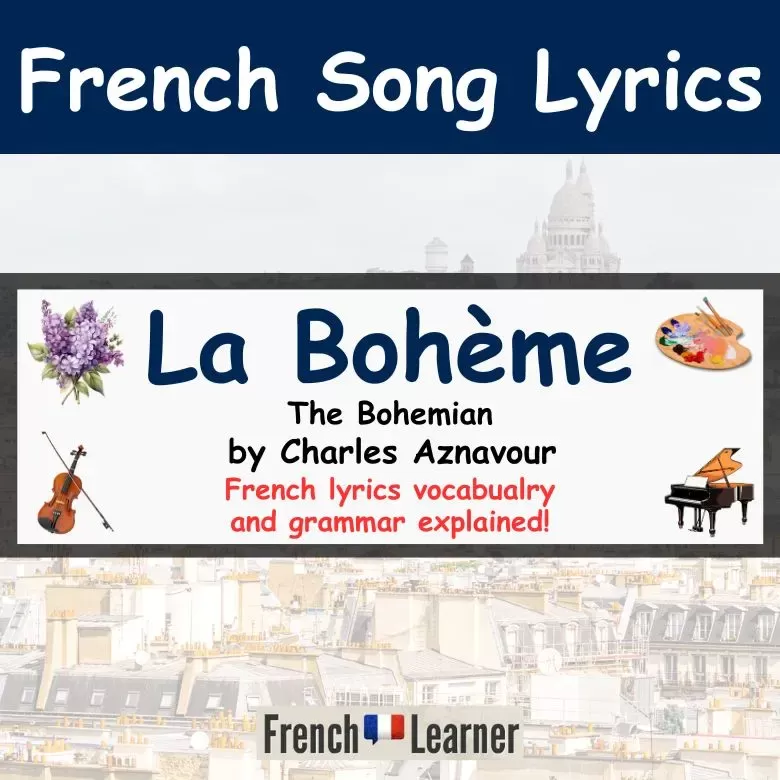 Charles Aznavour's La Bohème album cover featuring the iconic artist