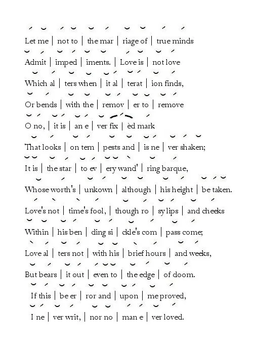 Modern reading of Sonnet 116 line 1